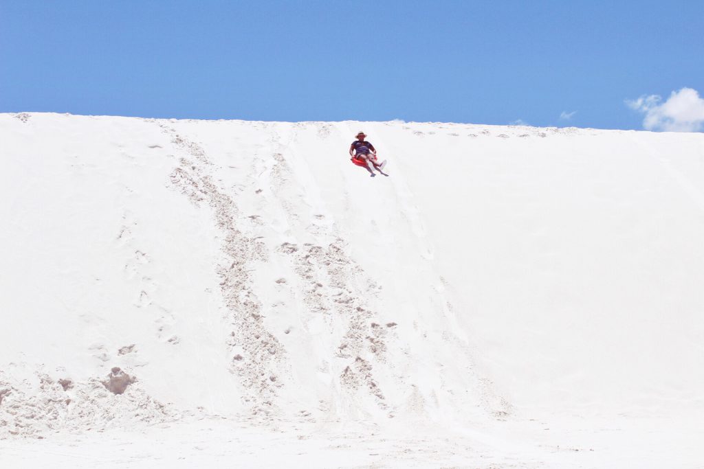 Sand Sledding in White Sands National Park